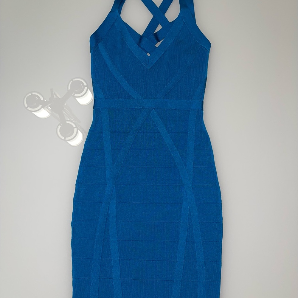 Guess Vibrant Blue Backless Dress